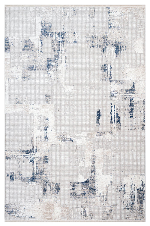 Everlee Gray Modern Polyester Machine Made Rug