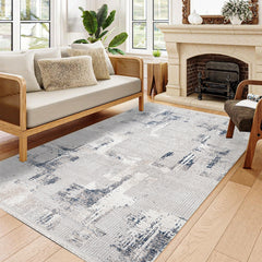 Everlee Gri Modern Polyester Makine Halısı