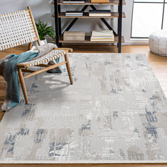 Everlee Gri Modern Polyester Makine Halısı