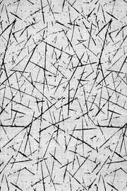 Antrasit Gri Geometrik Minimalist Halı - Yıkanabilir - Kaymaz Taban - Pati Dostu