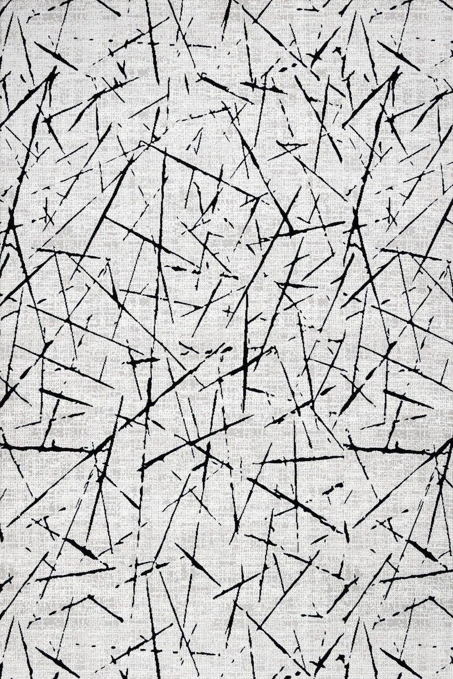 Antrasit Gri Geometrik Minimalist Halı - Yıkanabilir - Kaymaz Taban - Pati Dostu
