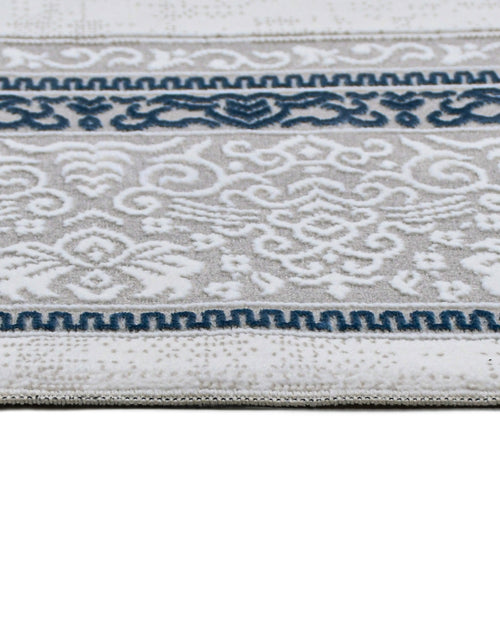 Viviana Grey Blue Classic Polyester Machine Made Rug