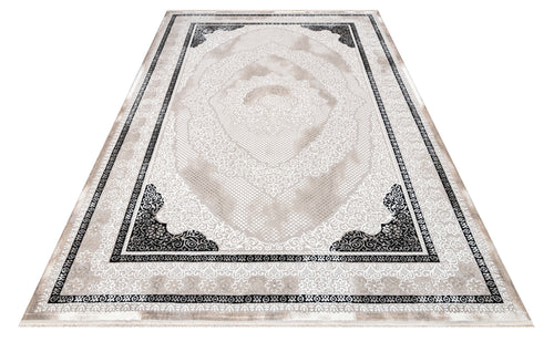 Camryn Gray Classic Polyester Machine Made Rug