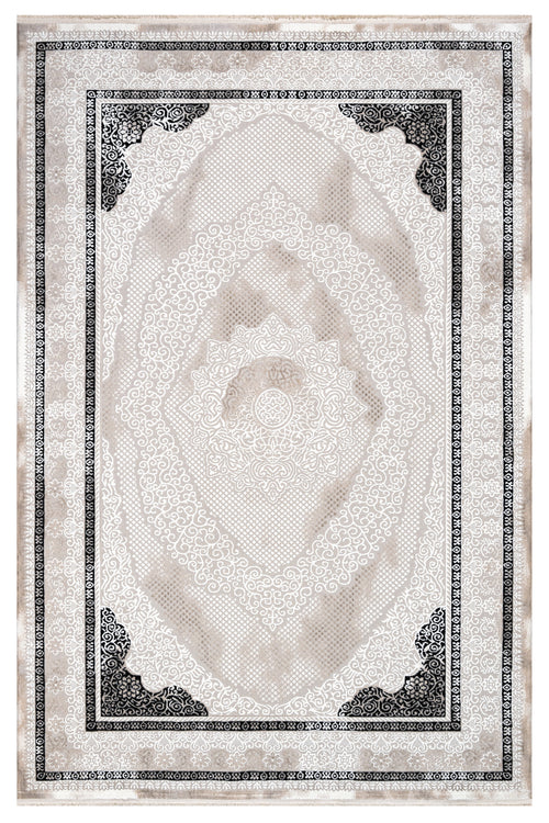 Camryn Gray Classic Polyester Machine Made Rug