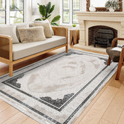 Camryn Gri Klasik Polyester Makine Halısı