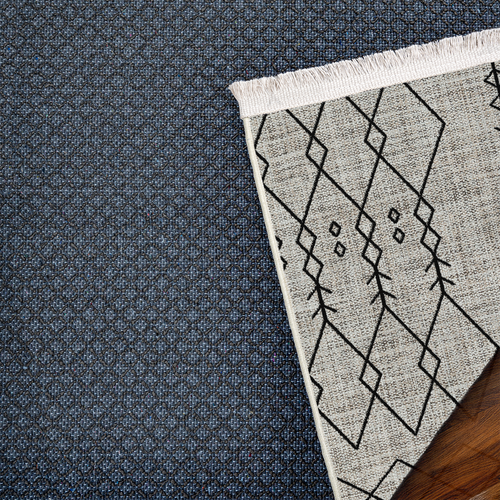 Gri Etnik Modern Etnik Desenli Halı  | Makinada Yıkanabilir | Hav Toz Vermez | Leke Tutmayan | Kaymaz Taban | Dijital Makine Baskı | Salon Yolluk Mutfak Halısı