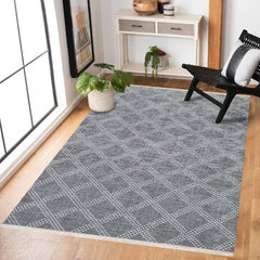 Gri Geometrik Modern Etnik Desenli Halı  | Makinada Yıkanabilir | Hav Toz Vermez | Leke Tutmayan | Kaymaz Taban | Dijital Makine Baskı | Salon Yolluk Mutfak Halısı