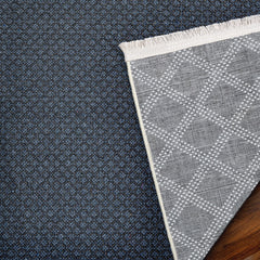 Gri Geometrik Modern Etnik Desenli Halı  | Makinada Yıkanabilir | Hav Toz Vermez | Leke Tutmayan | Kaymaz Taban | Dijital Makine Baskı | Salon Yolluk Mutfak Halısı