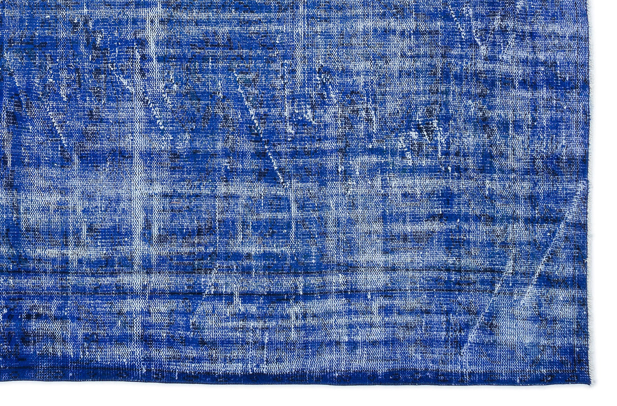 Tirena Mavi ve Beyaz Soyut Desenli El Dokuma Halı 187x288 cm – detay görünümü