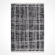 Siyah Modern Mikropolyester Makine Halısı