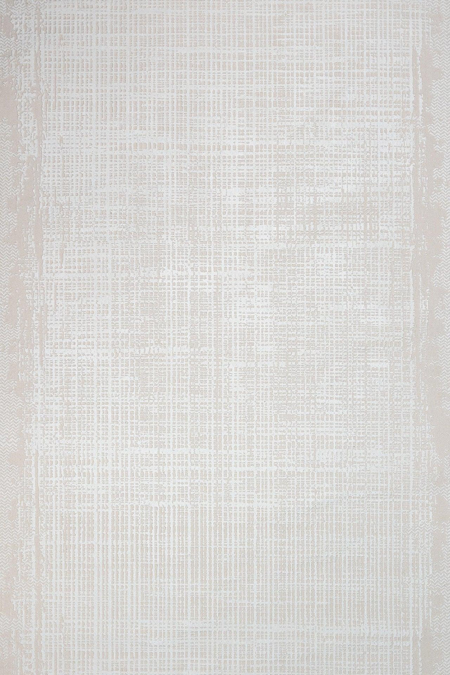 Beyaz Ekru Minimalist Modern Halı - Yıkanabilir - Kaymaz Taban - Pati Dostu