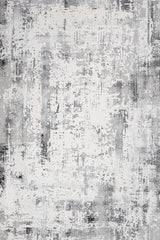 White Grey Distressed Living Room Rug Abstract - Cotton