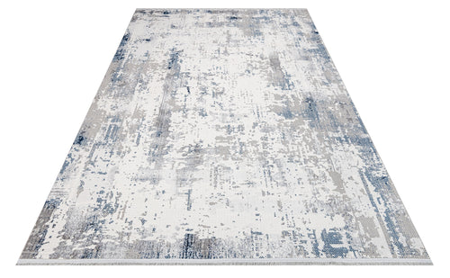 Genesise Gray Modern Polyester Machine Made Rug