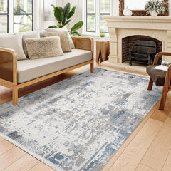 Genesise Gri Modern Polyester Makine Halısı