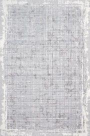 Beyaz Gri Minimalist Modern Halı - Yıkanabilir - Kaymaz Taban - Pati Dostu