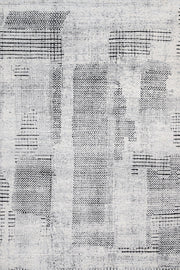Antrasit Gri Dokulu Minimalist Halı - Yıkanabilir - Kaymaz Taban - Pati Dostu