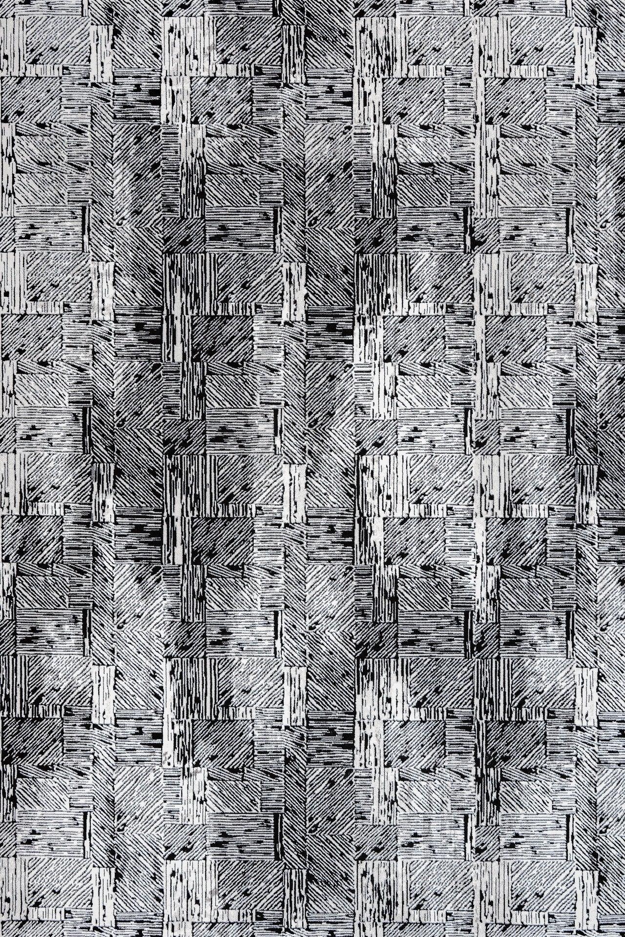 Antrasit Gri Minimalist Modern Halı - Yıkanabilir - Kaymaz Taban - Pati Dostu