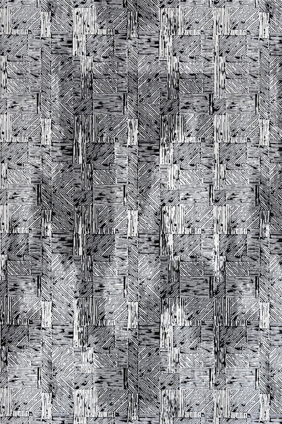 Antrasit Gri Minimalist Modern Halı - Yıkanabilir - Kaymaz Taban - Pati Dostu