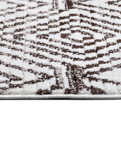 Pappy Krem Geometrik Polyester Makine Alan Halısı