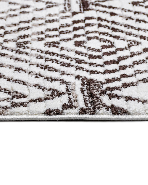 Pappy Krem Geometrik Polyester Makine Alan Halısı