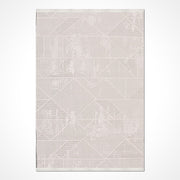 Krem Modern Mikropolyester Makine Halısı