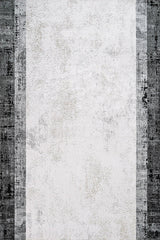 White Grey Distressed Living Room Rug Abstract texture - Cotton