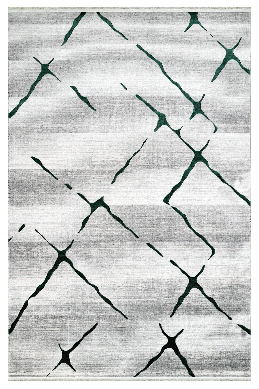 Modern Geometric Area Rug in Grey with Red Details – in the living room