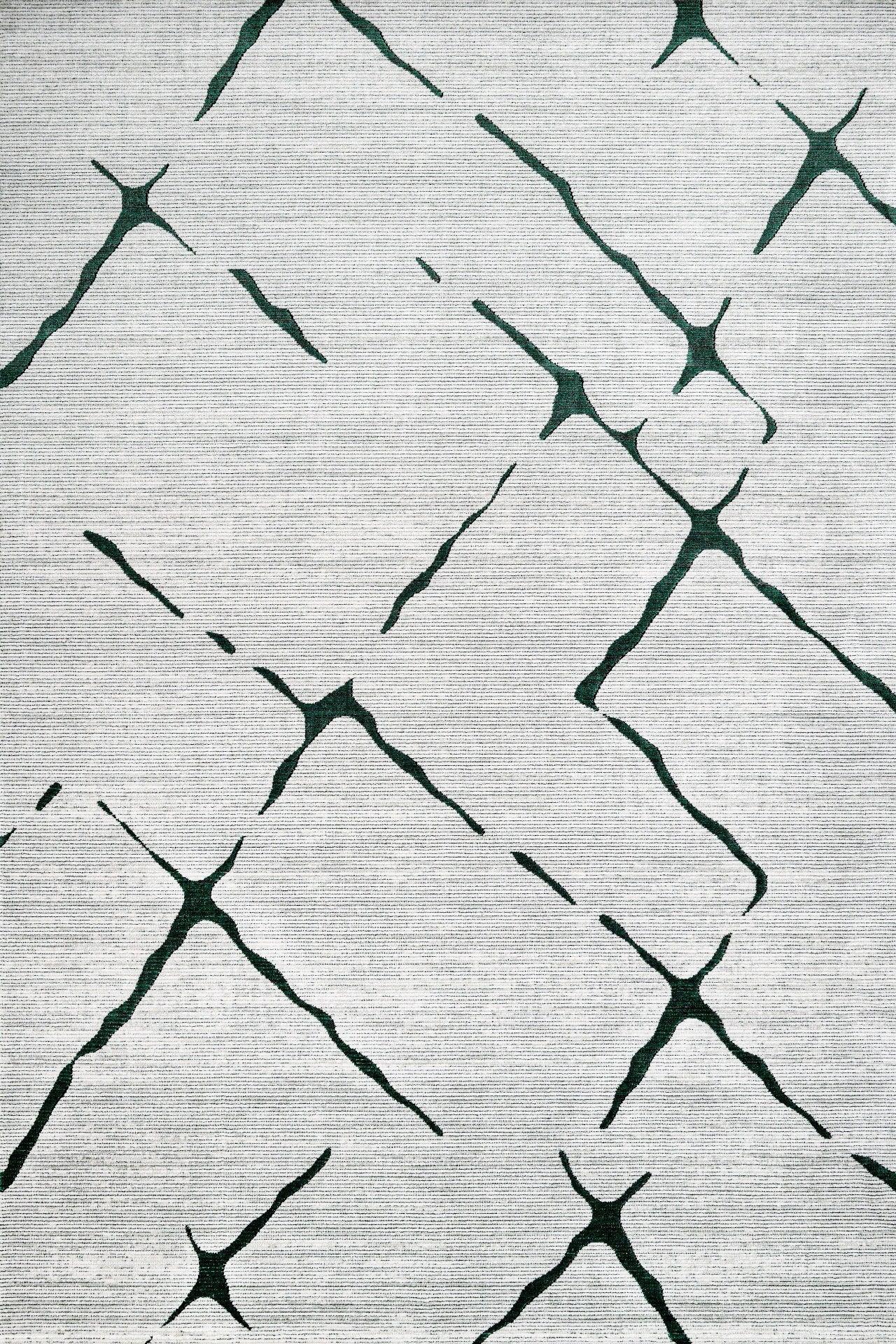 Antrasit Gri Geometrik Minimalist Halı - Yıkanabilir - Kaymaz Taban - Pati Dostu