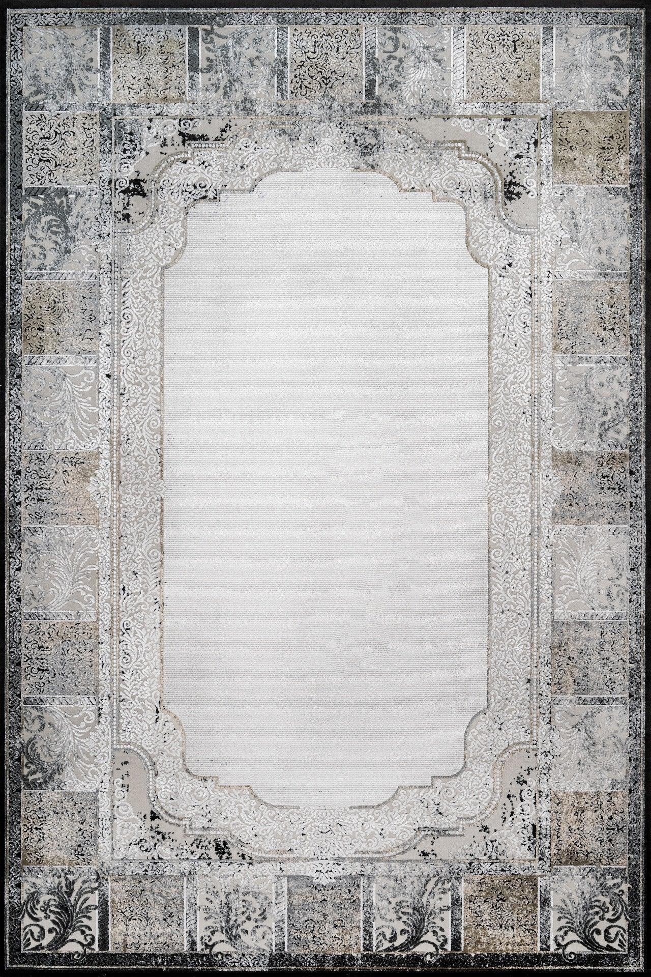 Antrasit Gri Bordürlü Minimalist Halı - Yıkanabilir - Kaymaz Taban - Pati Dostu