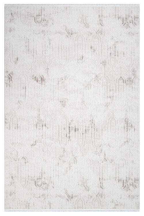 Ivanna White Modern Polyester Machine Made Rug