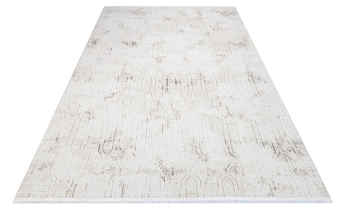 Ivanna White Modern Polyester Machine Made Rug