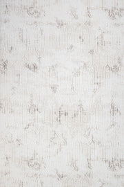 Beyaz Gri Mermer Desenli Minimalist Halı - Yıkanabilir - Kaymaz Taban - Pati Dostu