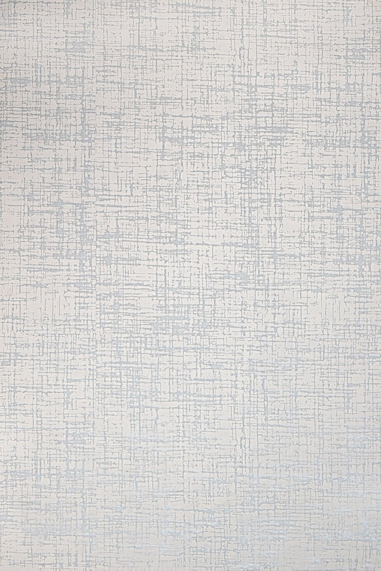 Beyaz Ekru Dokulu Minimalist Halı - Yıkanabilir - Kaymaz Taban - Pati Dostu