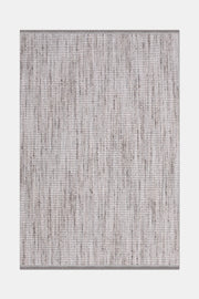 Klavra Gri Beyaz Kabartma Dokulu Modern Polyester Halı – mekânda kullanım