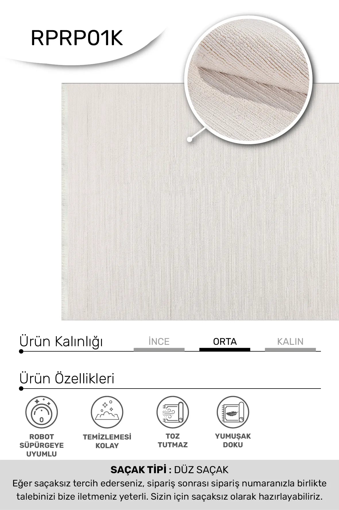 Sanva Bej Kırmızı Modern Düz Desenli Salon Halısı – genel görünüm