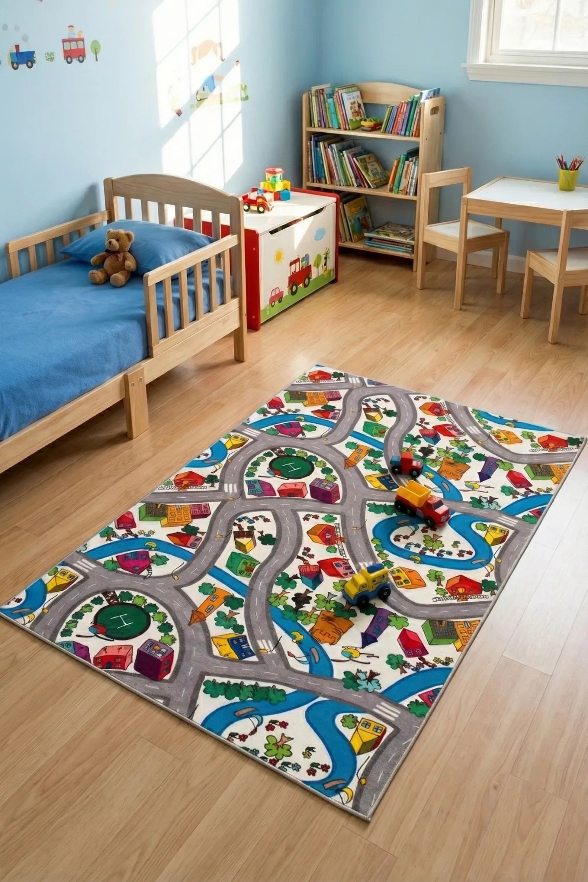 Nevore Kareli Dama Desenli Beyaz Gri Modern Halı
