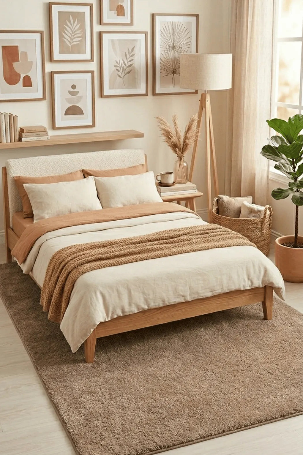 Renavi Kahverengi Düz Modern Salon Halısı – genel görünüm