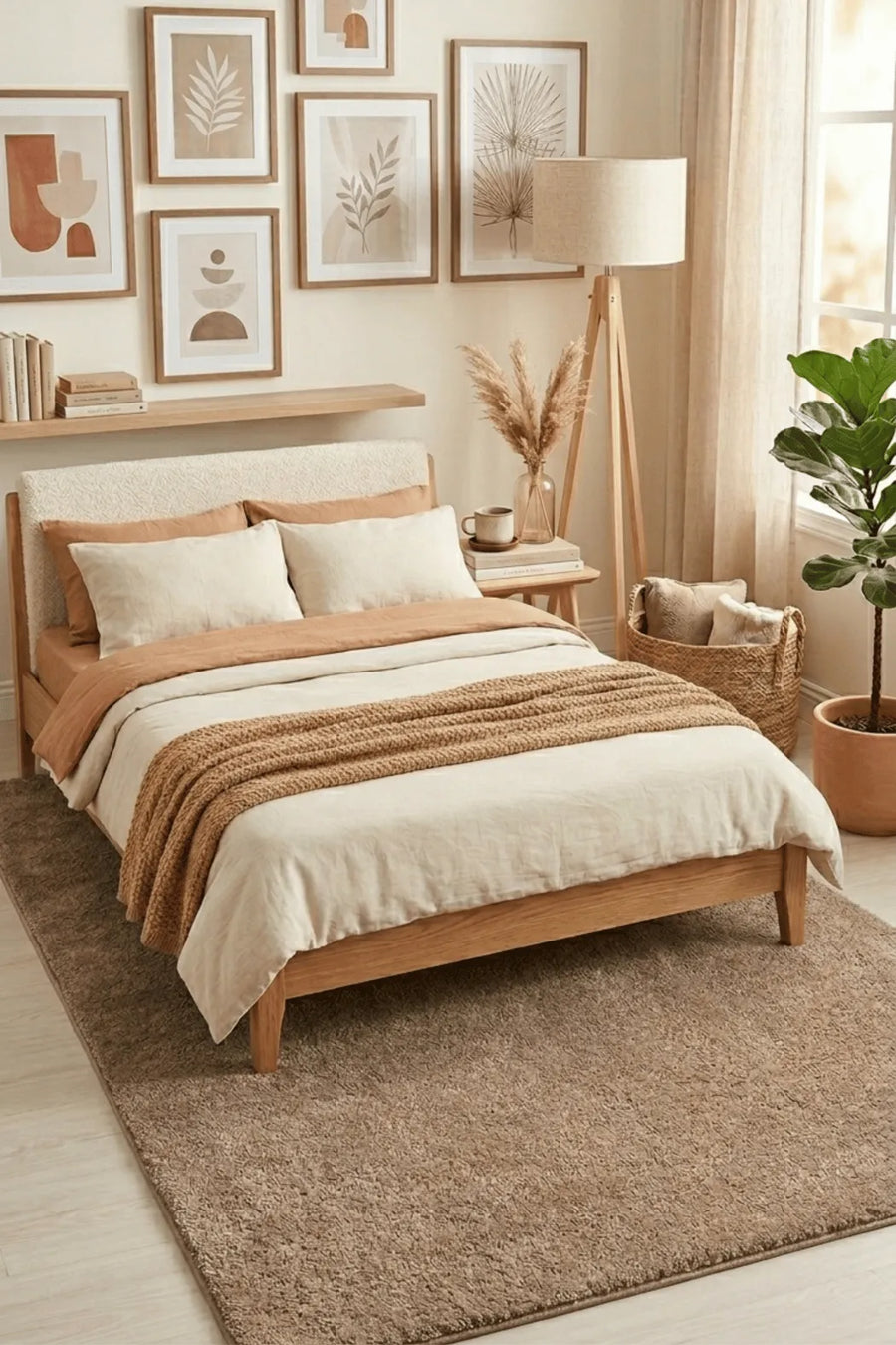 Renavi Kahverengi Düz Modern Salon Halısı – genel görünüm