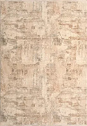 Verli Bej Kahverengi Soyut Desenli Modern Halı – kenar detayı
