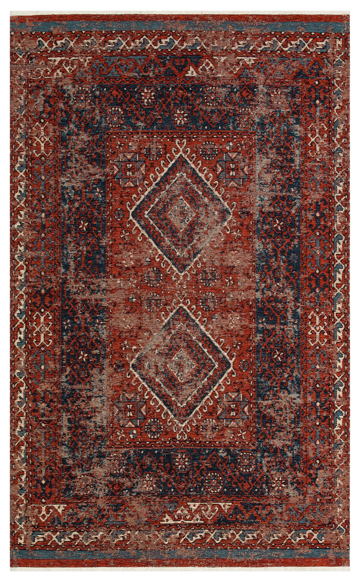 Ludor Multy Renkli Etnik Desenli Yıkanabilir Kilim