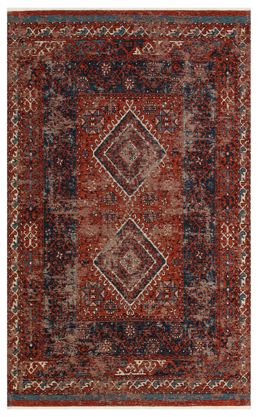 Ludor Multy Renkli Etnik Desenli Yıkanabilir Kilim