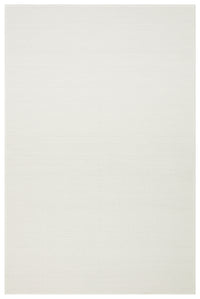 Vinali White Ecru Modern Flat Textured Machine-Made Rug – edge detail