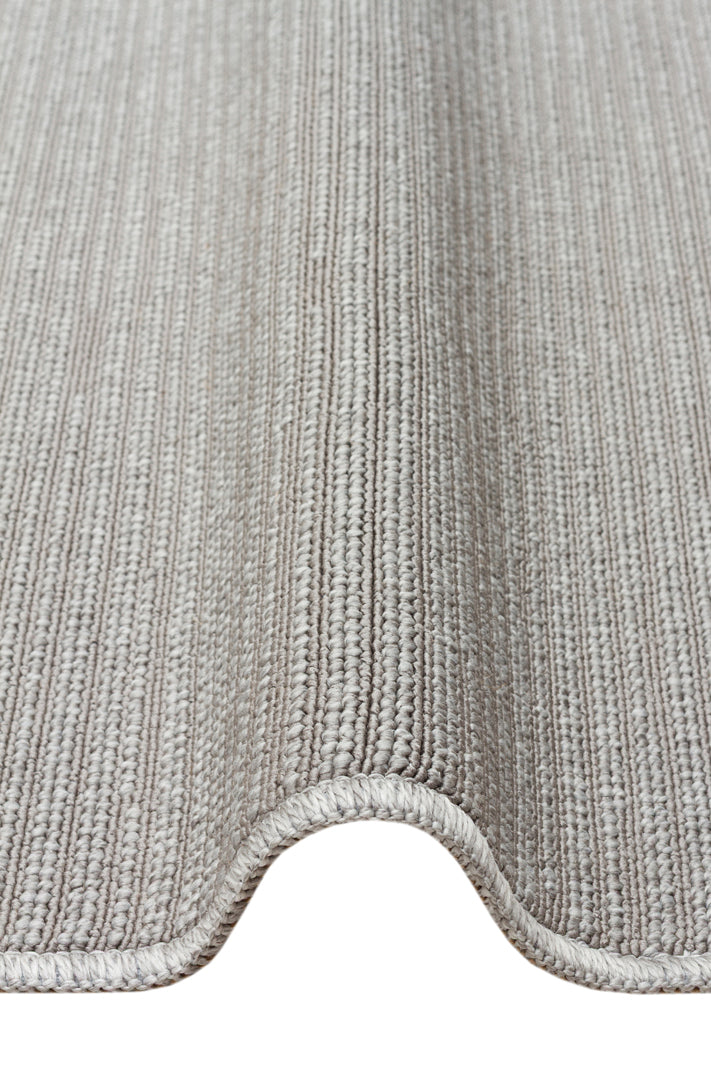 Vinali Gri Beyaz Çizgili Modern Polyester Polipropilen Halı – doku yakın çekim