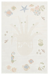Mevni Red White Checked Modern Kids Rug