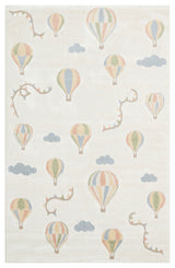 Mevni Cream Multi-Coloured Checked Modern Children's Rug