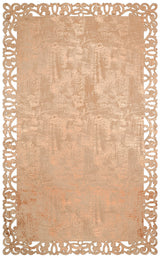 Akrum Modern Copper Beige Bordered Polyester Acrylic Rug