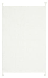 Mosno White Plain Modern Cotton Baby Rug