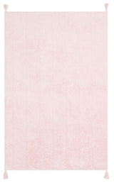 Mosno Light Pink Plain Modern Soft Cotton Rug