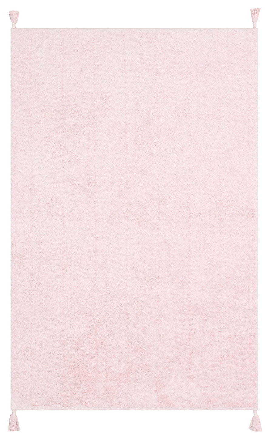 Mosno Açık Pembe Düz Modern Yumuşak Pamuk Halı