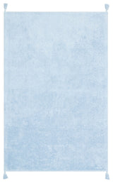 Mosno Beige Plain Cotton Machine-Made Rug for Baby Rooms